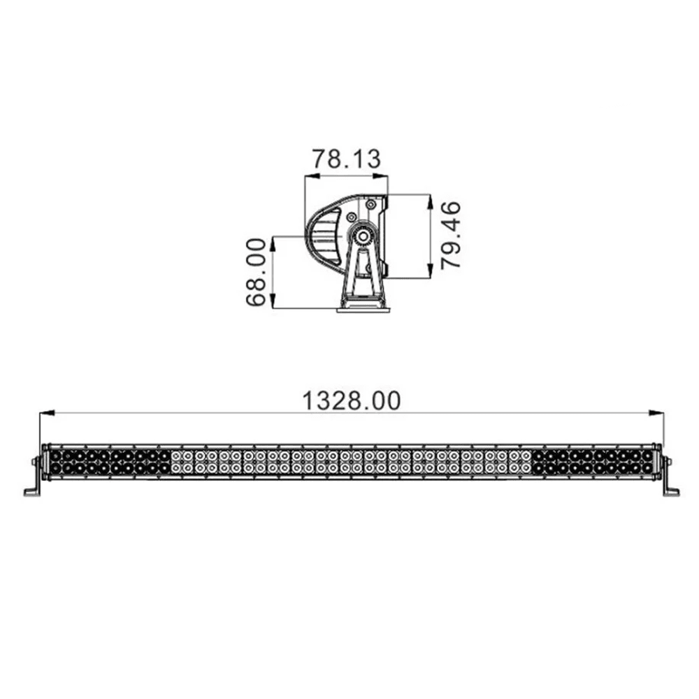 Barra LED Reta CREE 300W 52" image 3