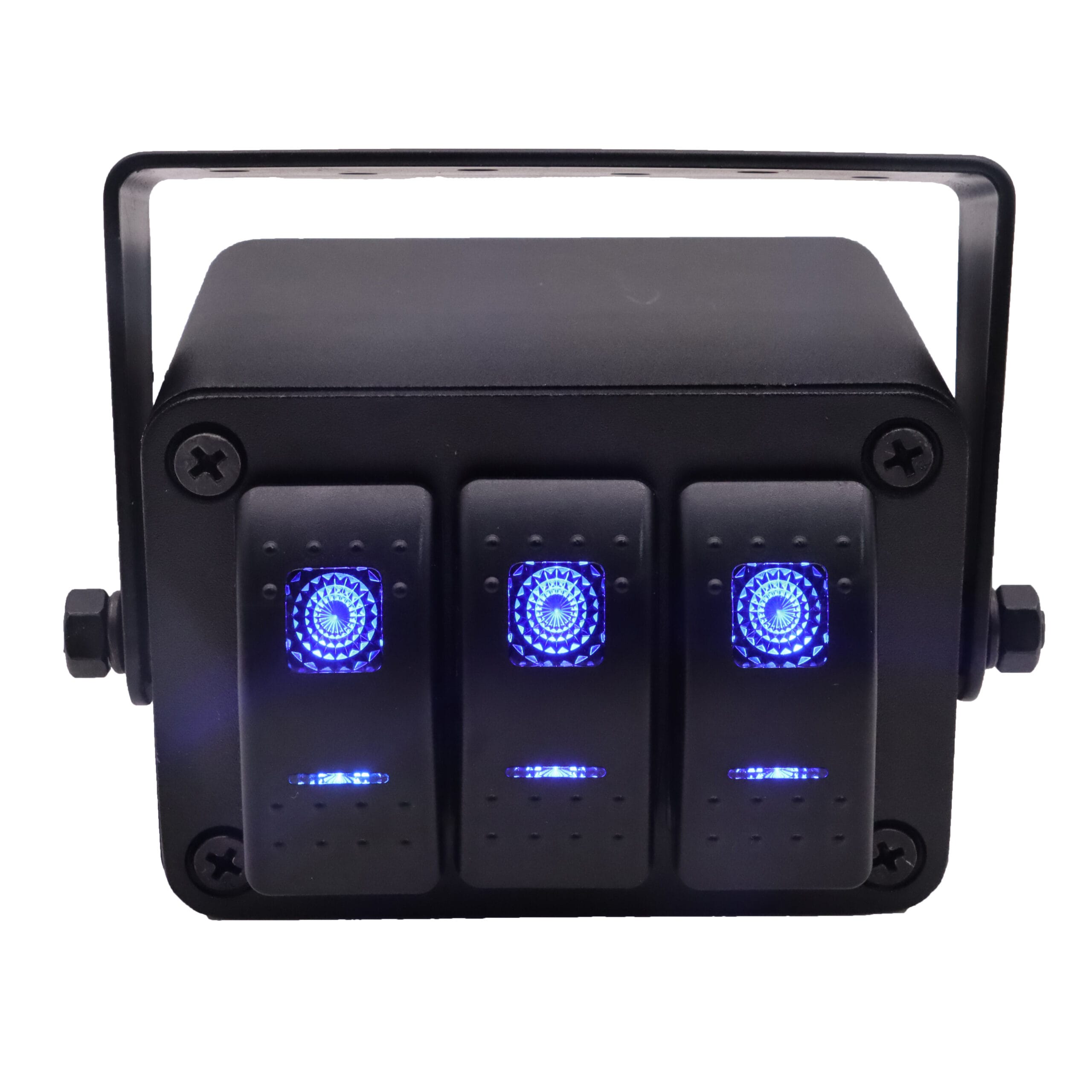 Caixa de 3 interruptores 12/24V - Azul image 5