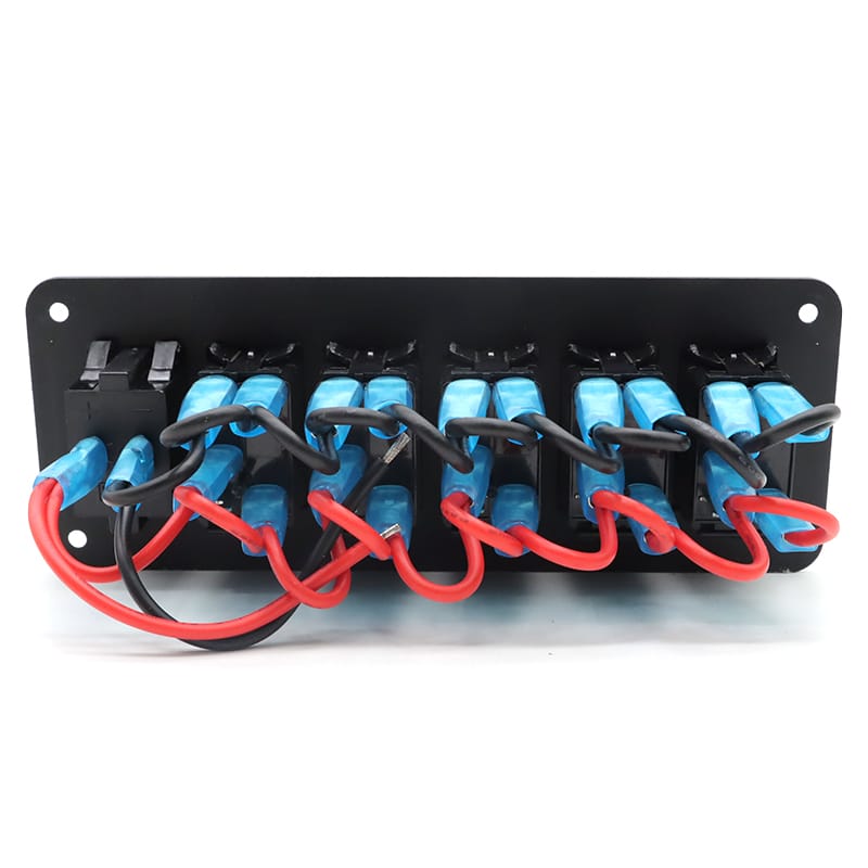 Painel de 5 interruptores com tomada USB 12/24V - Vermelho image 5