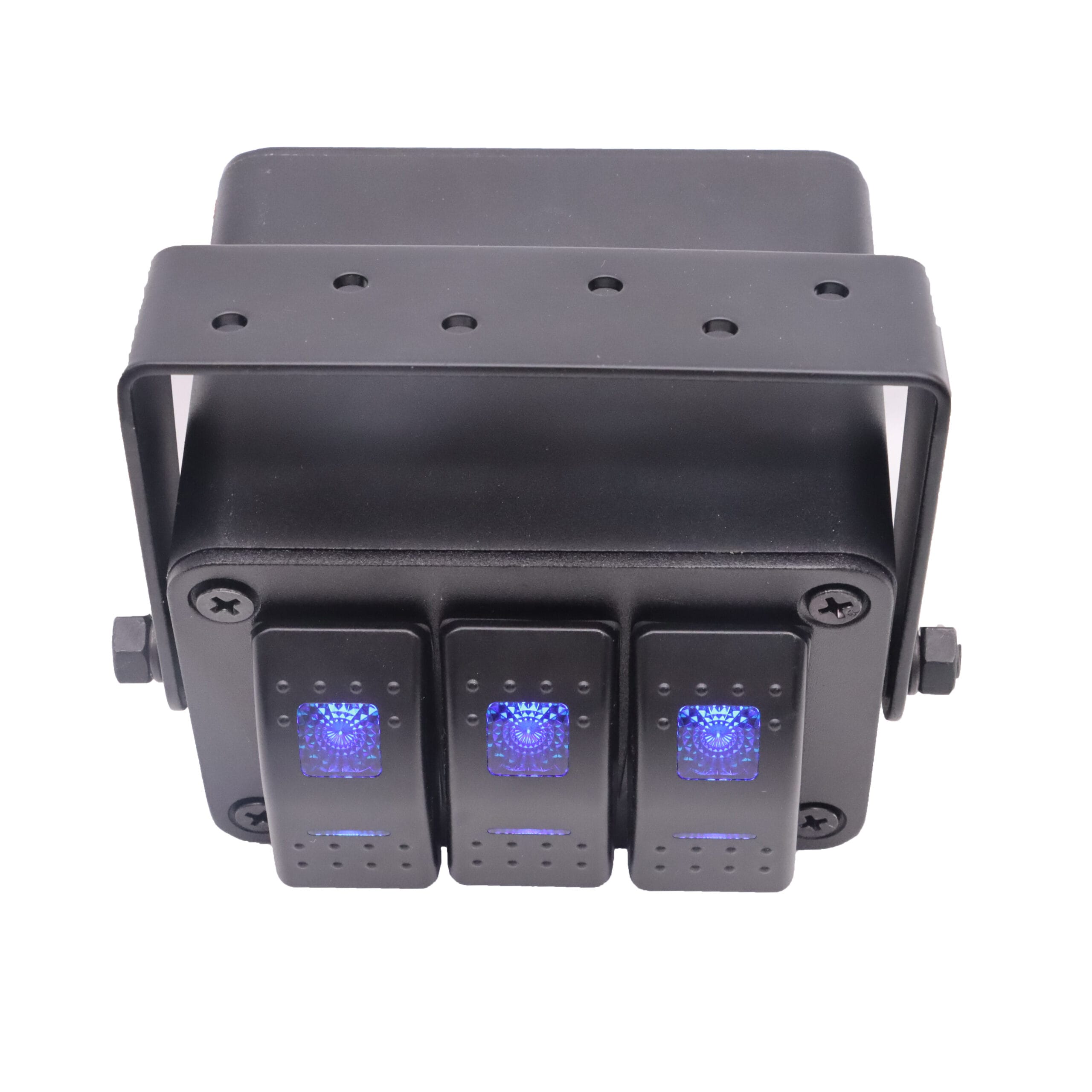 Caixa de 3 interruptores 12/24V - Azul image 1