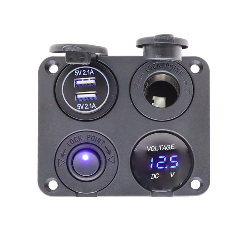 Painel de tomadas personalizado 12V - Azul image 0