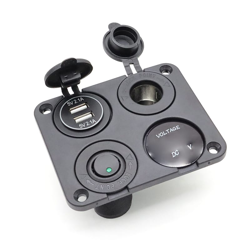 Painel de tomadas personalizado 12V - Verde image 0