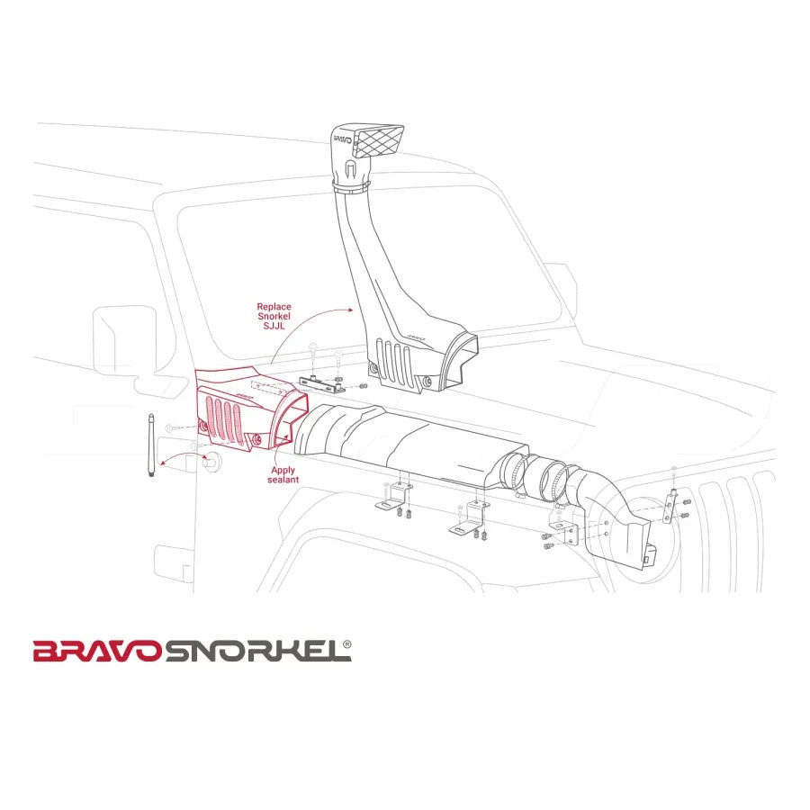 Bravo Snorkel Jeep Wrangler JL / JT (2017+) - EXTRA image 1