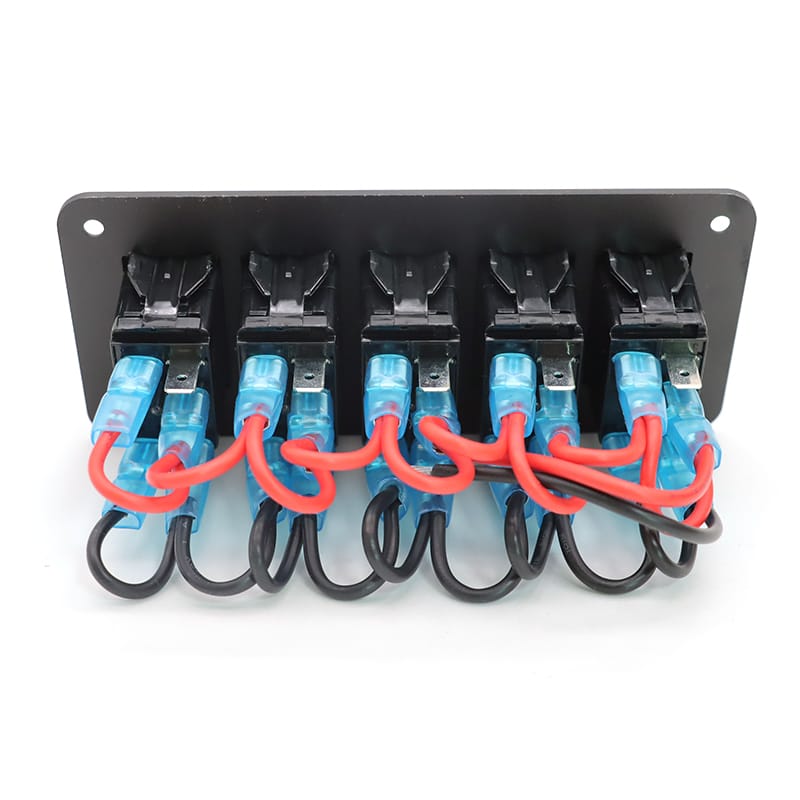 Painel de 5 interruptores 12/24V - Verde image 4