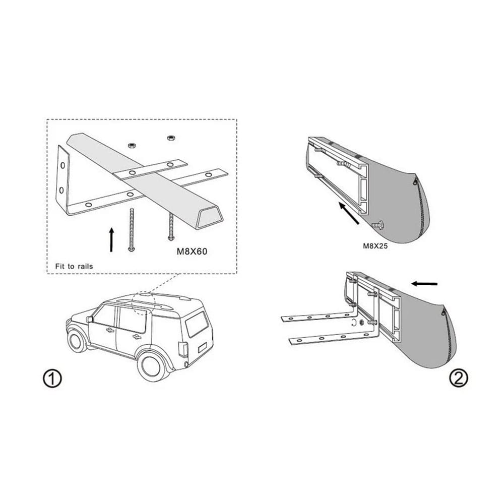 Toldo Lateral OFFROAD 2,5 x 2,5 M Bege image 9