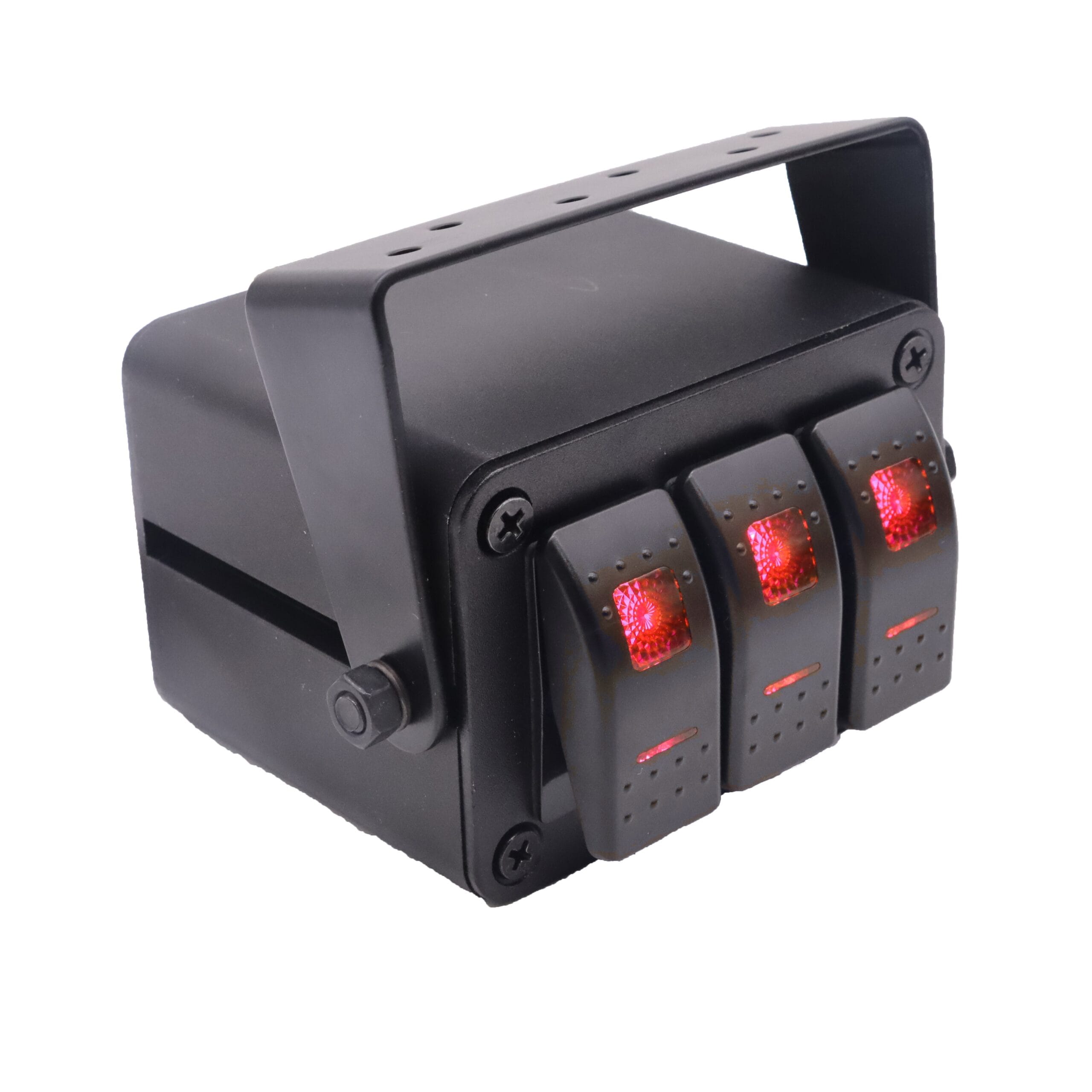 Caixa de 3 interruptores 12/24V - Vermelho image 0