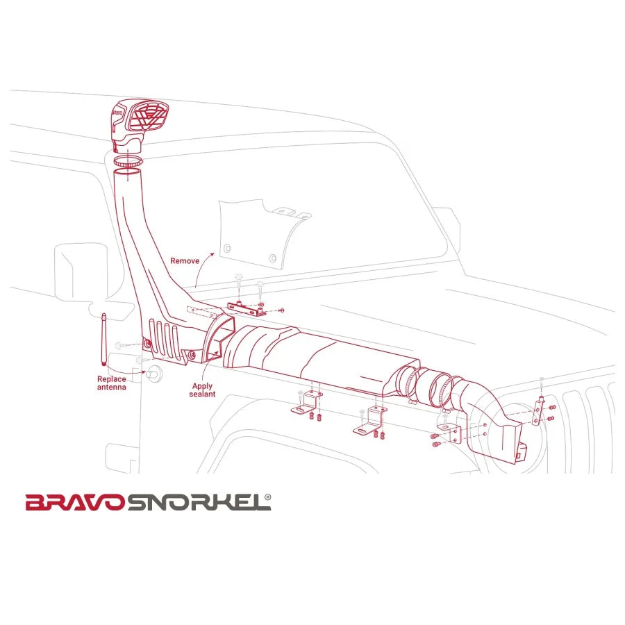 Bravo Snorkel Jeep Wrangler JL / JT (2017+) image 2