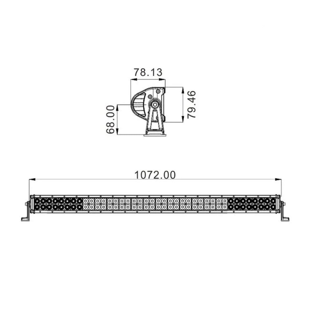 Barra LED CREE 240W Reta 42" image 4