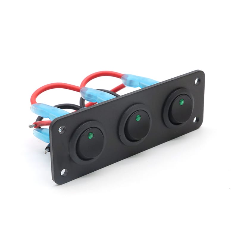 Painel 3 interruptores 12V - Verde image 4