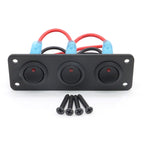 Painel 3 interruptores 12V - Vermelho image 2