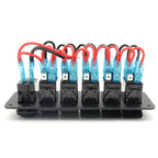 Painel de 5 interruptores com tomada USB 12/24V - Azul image 5