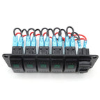 Painel de 5 interruptores com tomada USB 12/24V - Verde image 4