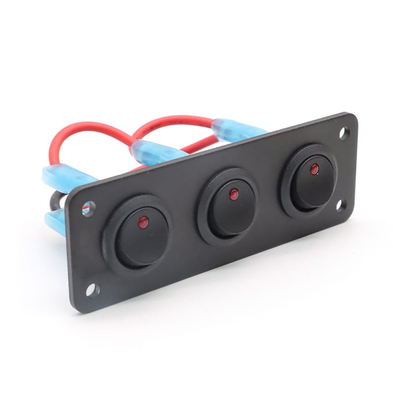 Painel 3 interruptores 12V - Vermelho image 3