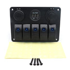 Painel de interruptores com tomada tipo C e carregador USB 12/24V - Verde image 1